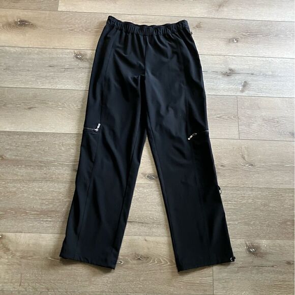 Zynergy by Chico’s Black Performance Athleisure Pants Sz Small - Picture 1 of 6